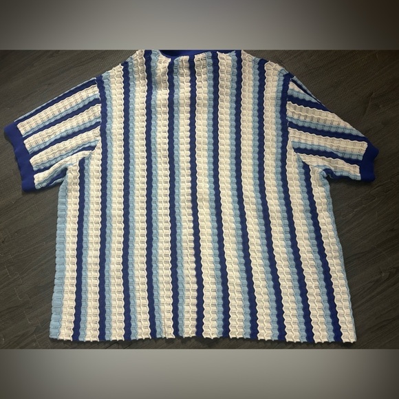NWT Target Original Use Blue and White Striped Men's Shirt - Picture 9 of 15